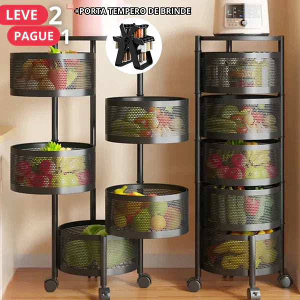 Fruteira Articulada 5 em 1 Multiuso + BRINDE EXCLUSIVO PORTA TEMPERO (🔥SÓ HOJE🔥)