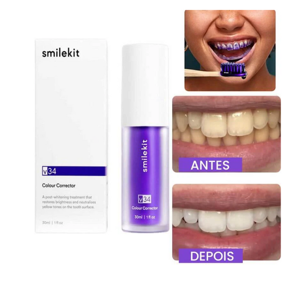 (ÚLTIMO DIA) Clareador Dental Smile V34 - Dentes Brancos em Segundos + ESCOVA DENTAL DE BRINDE