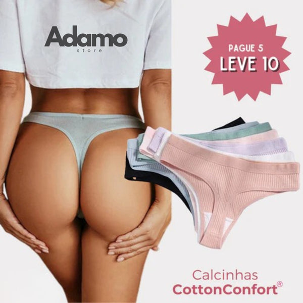 (PAGUE 5 LEVE 10) Calcinha Antialérgica CottonConfort® - FRETE GRÁTIS - ÚLTIMAS UNIDADES